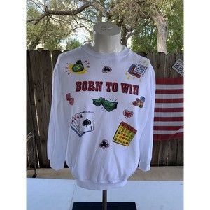 Vintage 80s Born To  Win Blair Sweatshirt Size L